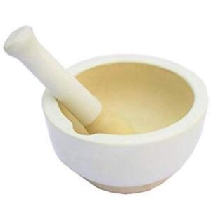 Ceramic Pestle & Mortar (Size: 4 Inch)