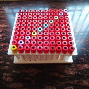 Test Tube Rack, 100 Wells for Blood Collection Tubes Autoclavable