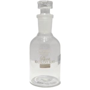 Reagent Bottle Narrow Mouth 60 Ml, With Glass Stopper Pack of 2
