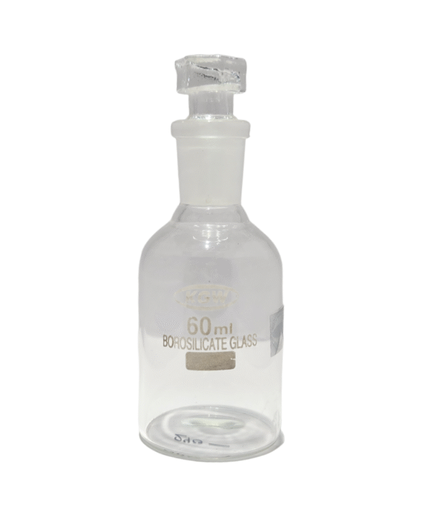 Reagent Bottle Narrow Mouth 60 Ml, With Glass Stopper Pack of 2