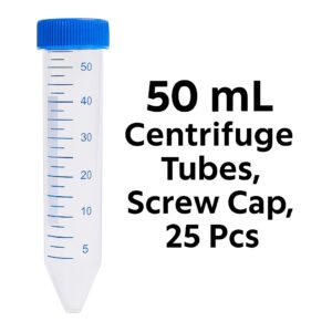 50 mL Centrifuge Tubes – Screw Cap, Conical – Pack of 25