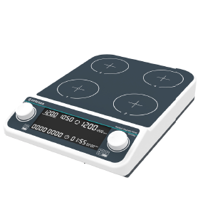 4-Position Digital Magnetic Stirrer | Asynchronous Control, 1500 RPM | 4×500ml Capacity with Timer | Multi-Channel Lab Mixer